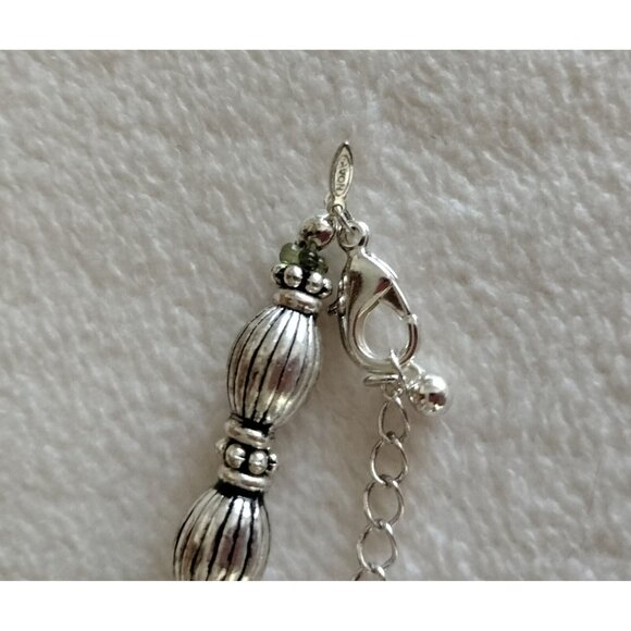 Avon Vintage Necklace Bold Amethyst Color Button Silver Cabochon Purple Jewelry - Picture 3 of 16